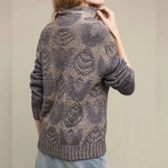 Anthropologie Folk Hansel from Basel Blue Foliage Sweater size small - Picture 2 of 3